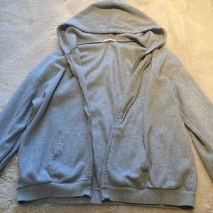 Grey oversized zip up